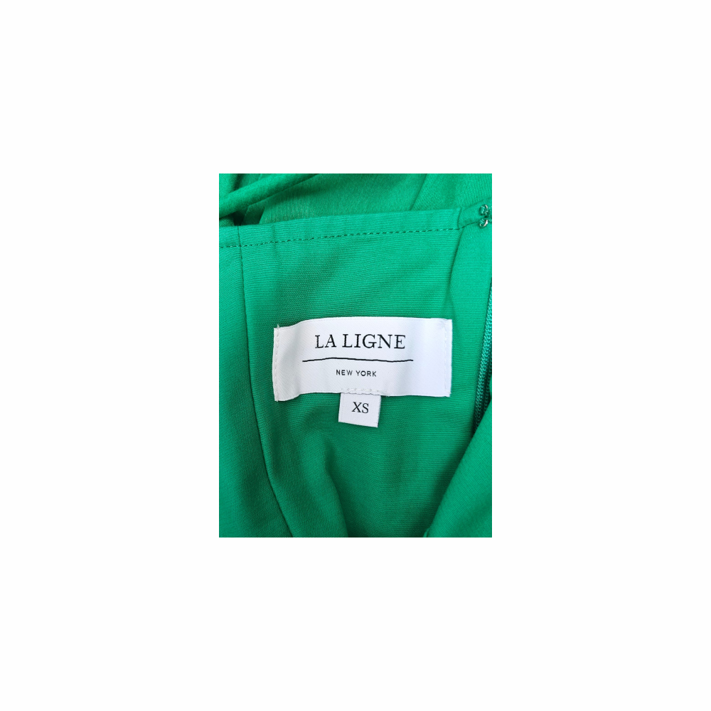 Pleated Organic Poplin and cotton midi dress - La Ligne