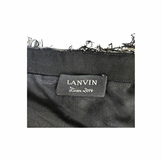 Black Feather-Effect Occasion Skirt - Lanvin - Re:Velvet
