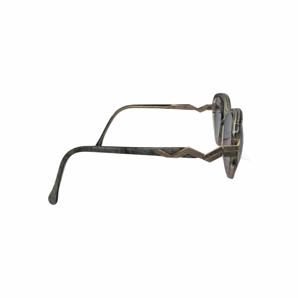 90s Zigzag Temple Oval Sunglasses - Lanvin