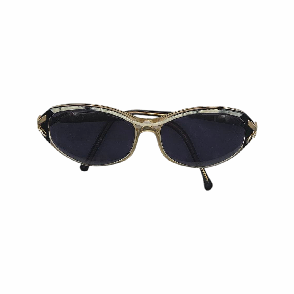 90s Zigzag Temple Oval Sunglasses - Lanvin