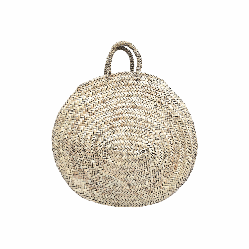 Large Round Wicker Market Shopper Basket