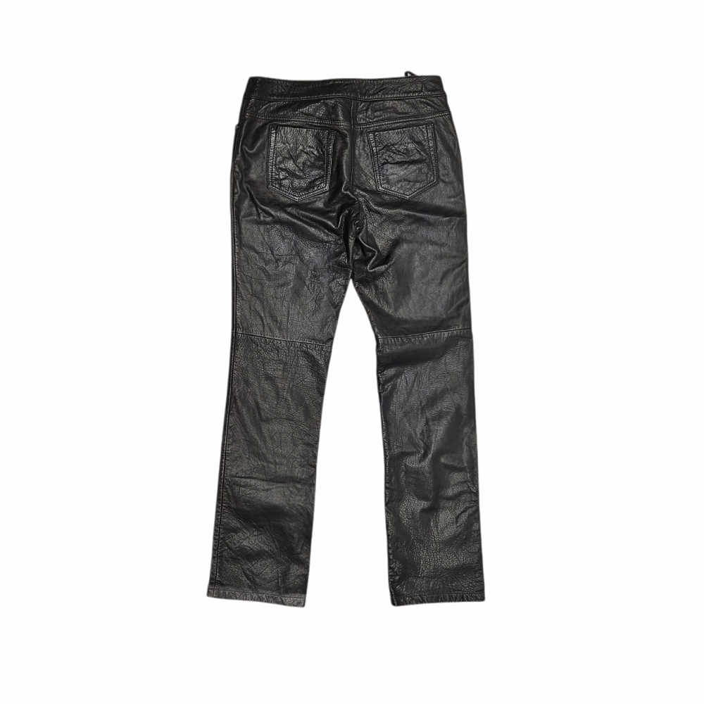 Low Rise Leather Trousers- DKNY JEANS - Re:Velvet