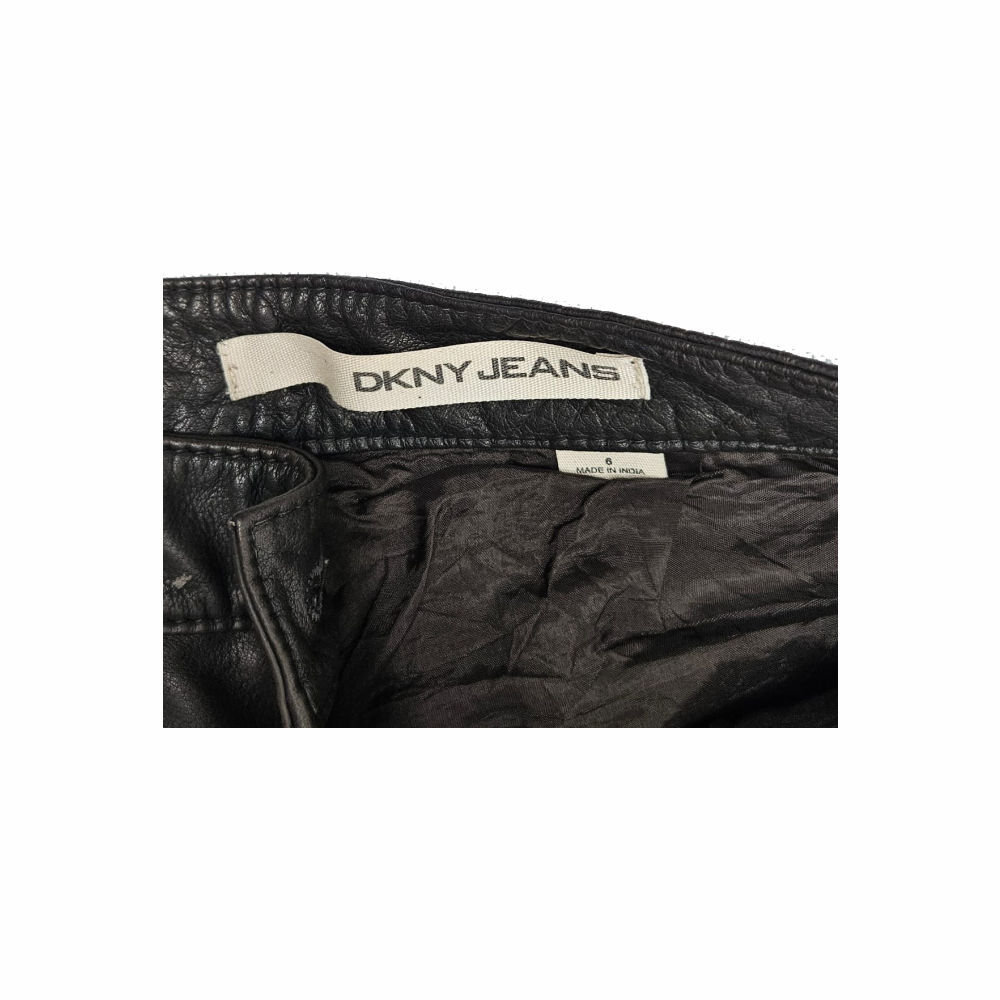 Low Rise Leather Trousers- DKNY JEANS - Re:Velvet