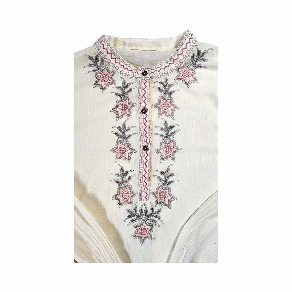 Vintage-Inspired Bohemian Embroidered Peasant Blouse - Maison Hòtel