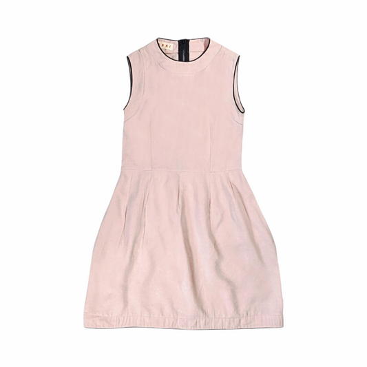 Sleeveless Silk Dress with Contrast Trim – Marni