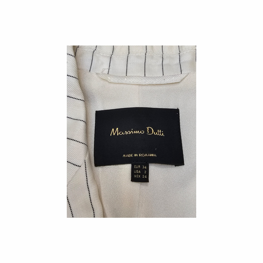 Pinstripe Double Breasted Blazer - Massimo Dutti