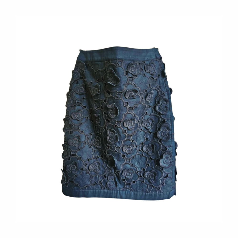 Pencil Skirt with Floral Embroideries - Max Mara - Re:Velvet