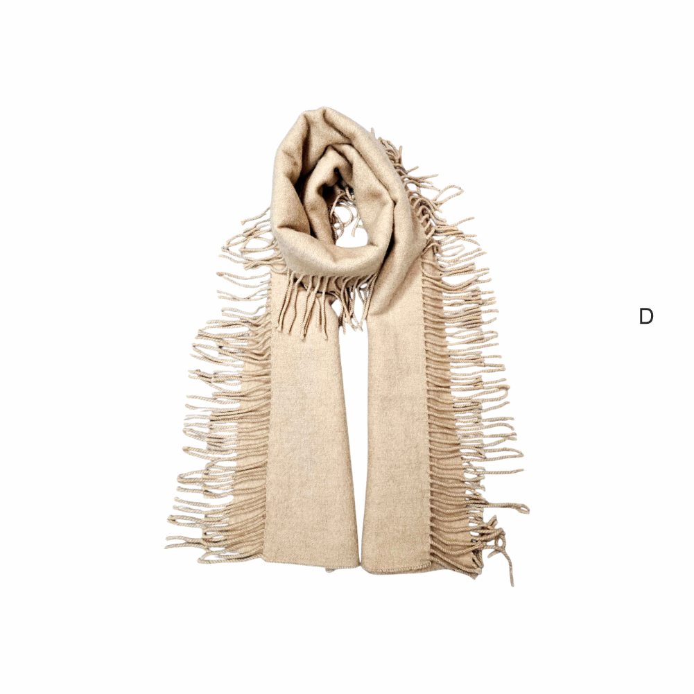 Double Fringe Cashmere Scarf - Meg Cohen - Re:Velvet