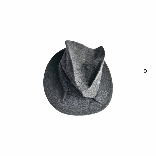 Mens Collapsible Wool Felt Stylised Fedora Hat - Issey Miyake - Re:Velvet
