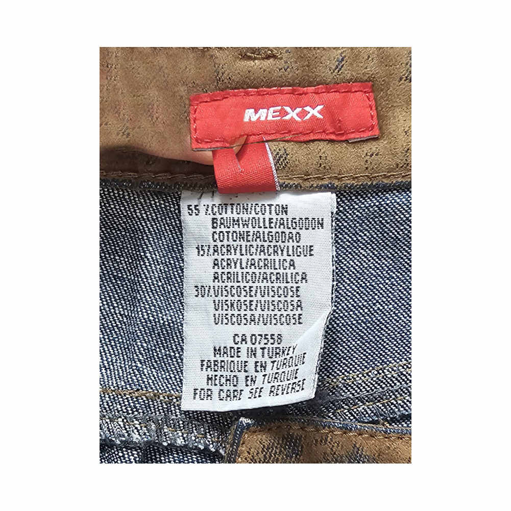 Y2K Distressed Brown & Indigo Wash Jeans - XX by Mexx