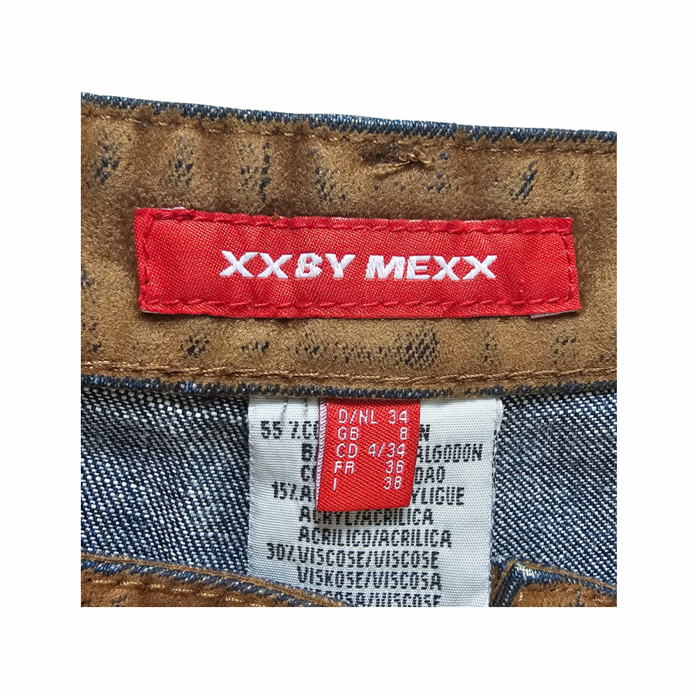 Y2K Distressed Brown & Indigo Wash Jeans - XX by Mexx