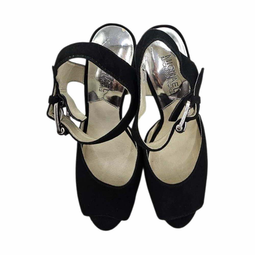 London Suede Platform Peep-Toe Sandal - Michael Michael Kors