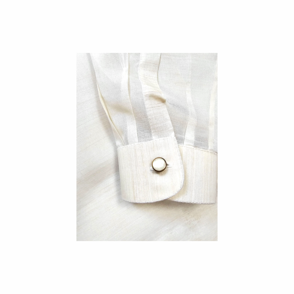 Traditional Barong Shirt in Banana Fibre with Embroidery - Michel André