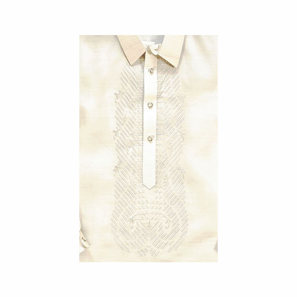 Traditional Barong Shirt in Banana Fibre with Embroidery - Michel André