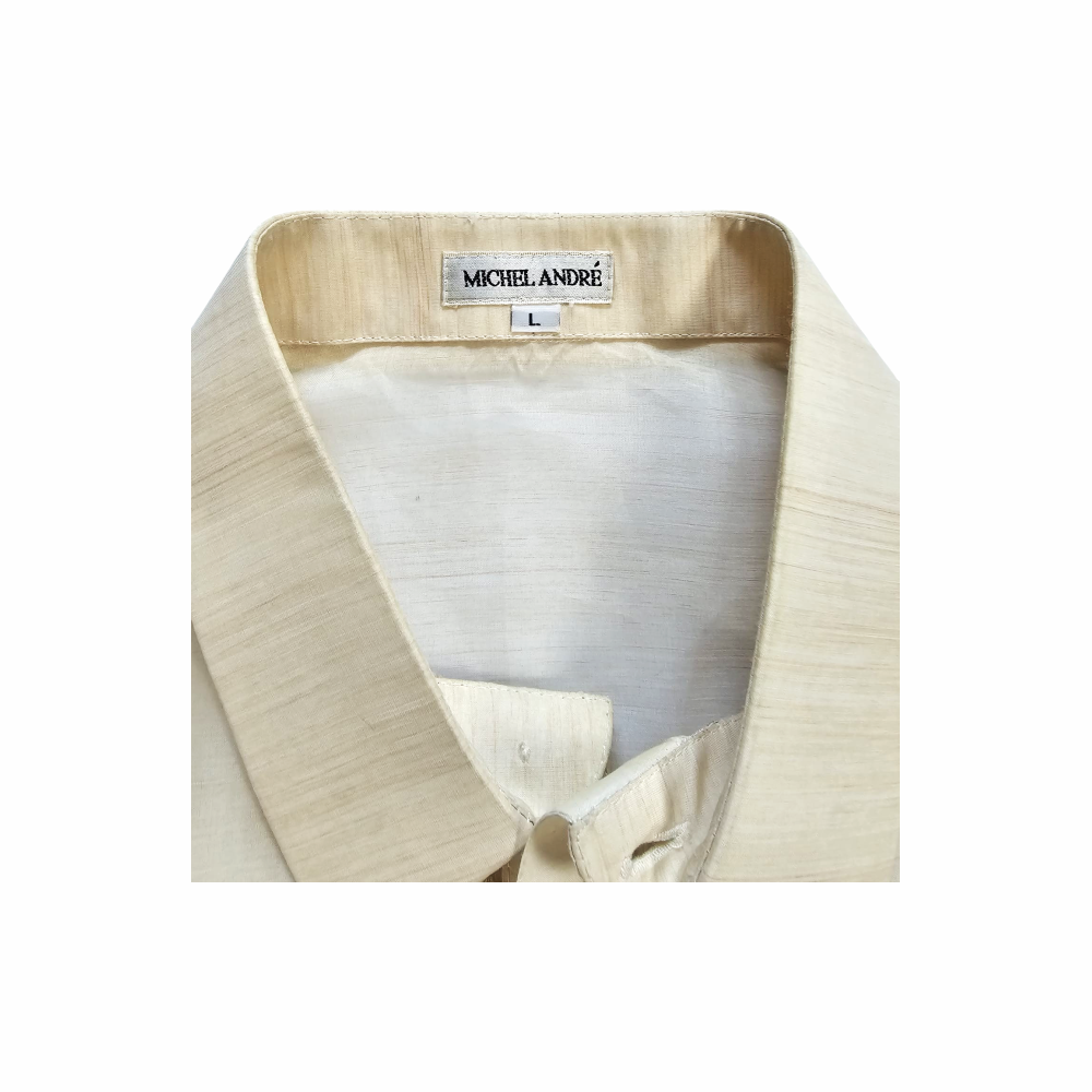 Traditional Barong Shirt in Banana Fibre with Embroidery - Michel André
