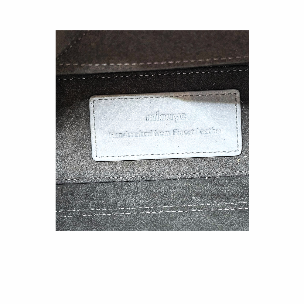 Geometric Panel Leather Top Handle Bag "Mini Sera Mia" - MLouye