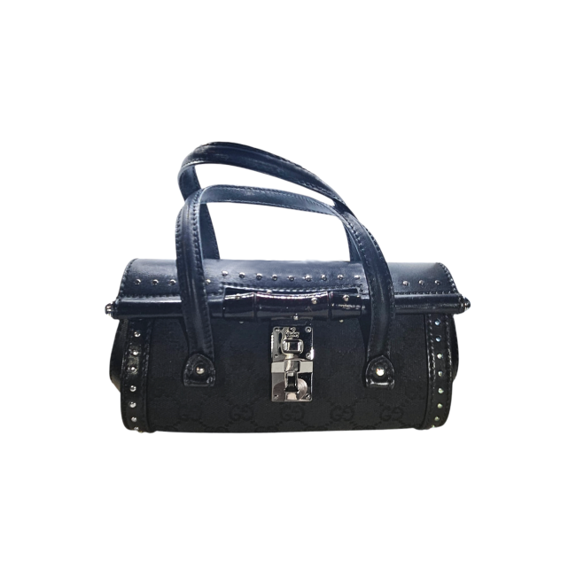 Vintage Mini Bamboo Bullet Bag GG Canvas - Gucci - Re:Velvet