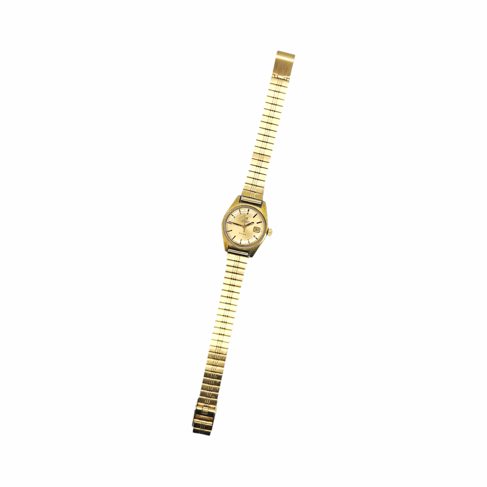 1960-70s Automatic Genève Date 18K Gold Plated Ladies Watch - Omega - Re:Velvet