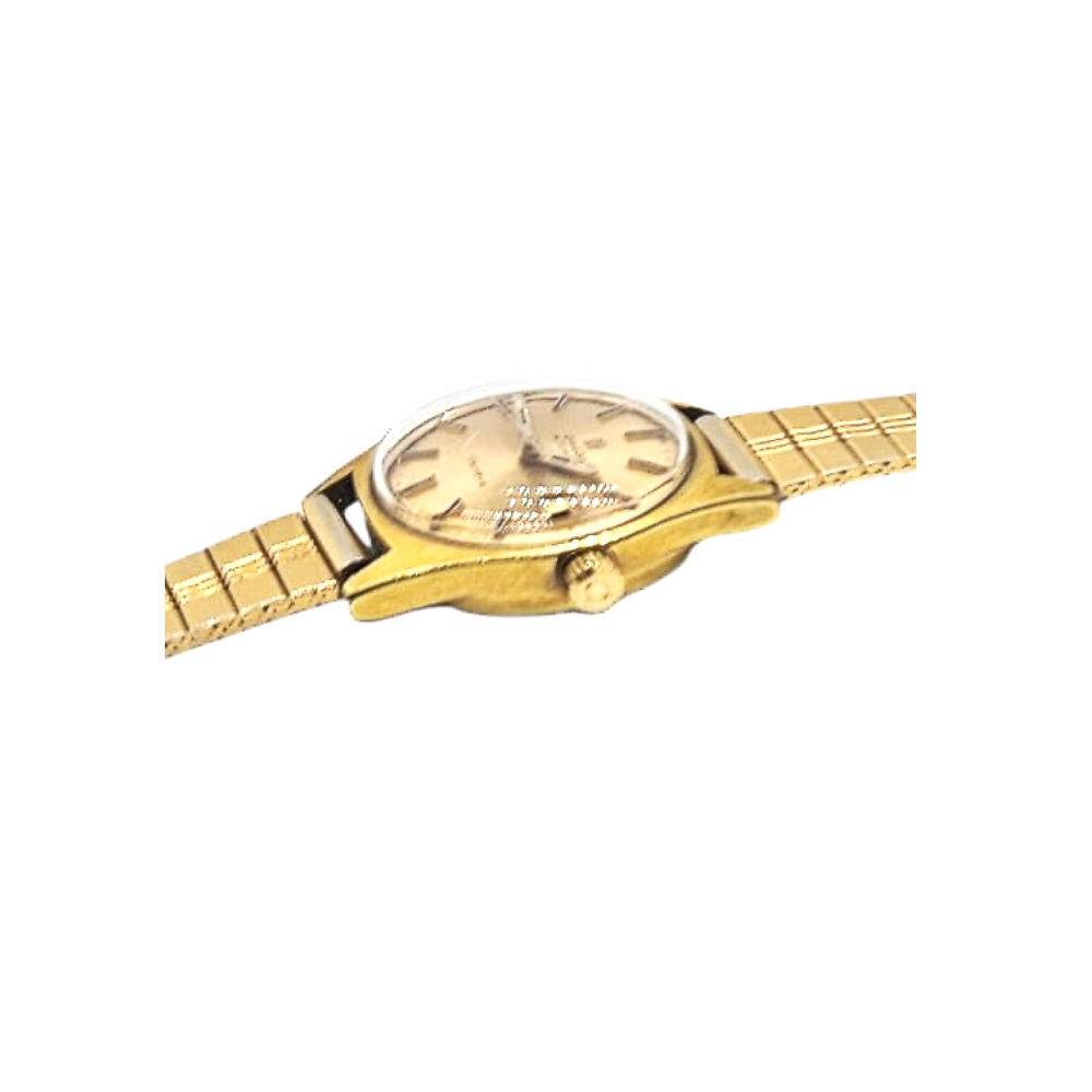 1960-70s Automatic Genève Date 18K Gold Plated Ladies Watch - Omega - Re:Velvet