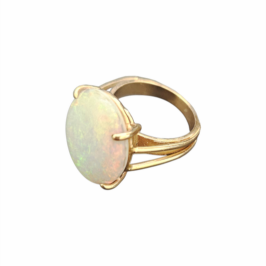 Genuine Opal Cocktail Solitaire Ring - Re:Velvet