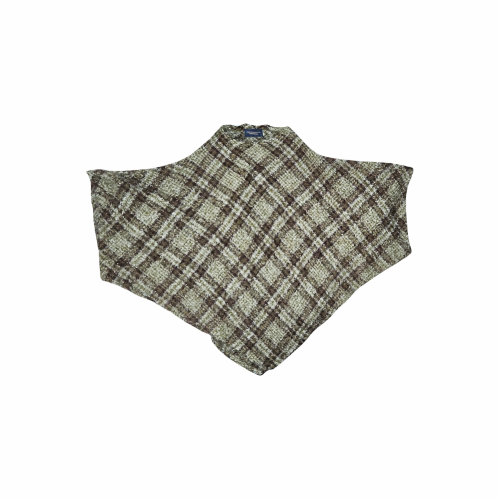 Plaid Wool & Mohair Mix Poncho - Paul Costelloe Dressage