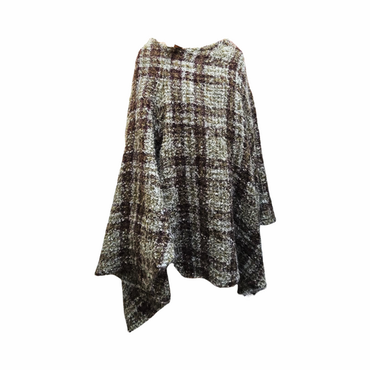 Plaid Wool & Mohair Mix Poncho - Paul Costelloe Dressage