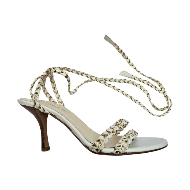 White & Gold Strappy Sandals - Paul & Joe - Re:Velvet