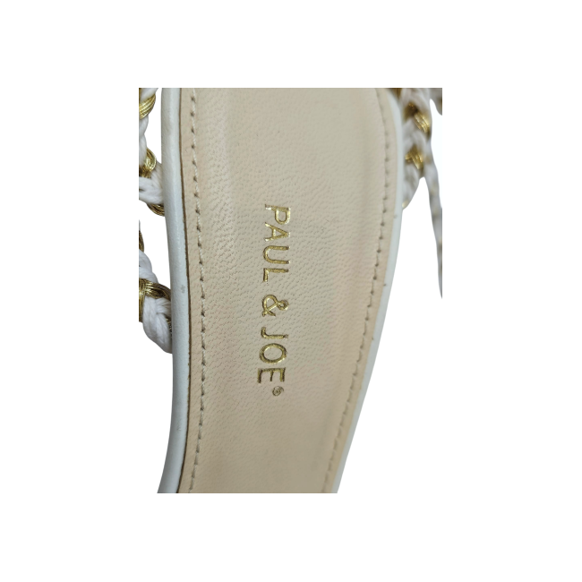 White & Gold Strappy Sandals - Paul & Joe - Re:Velvet