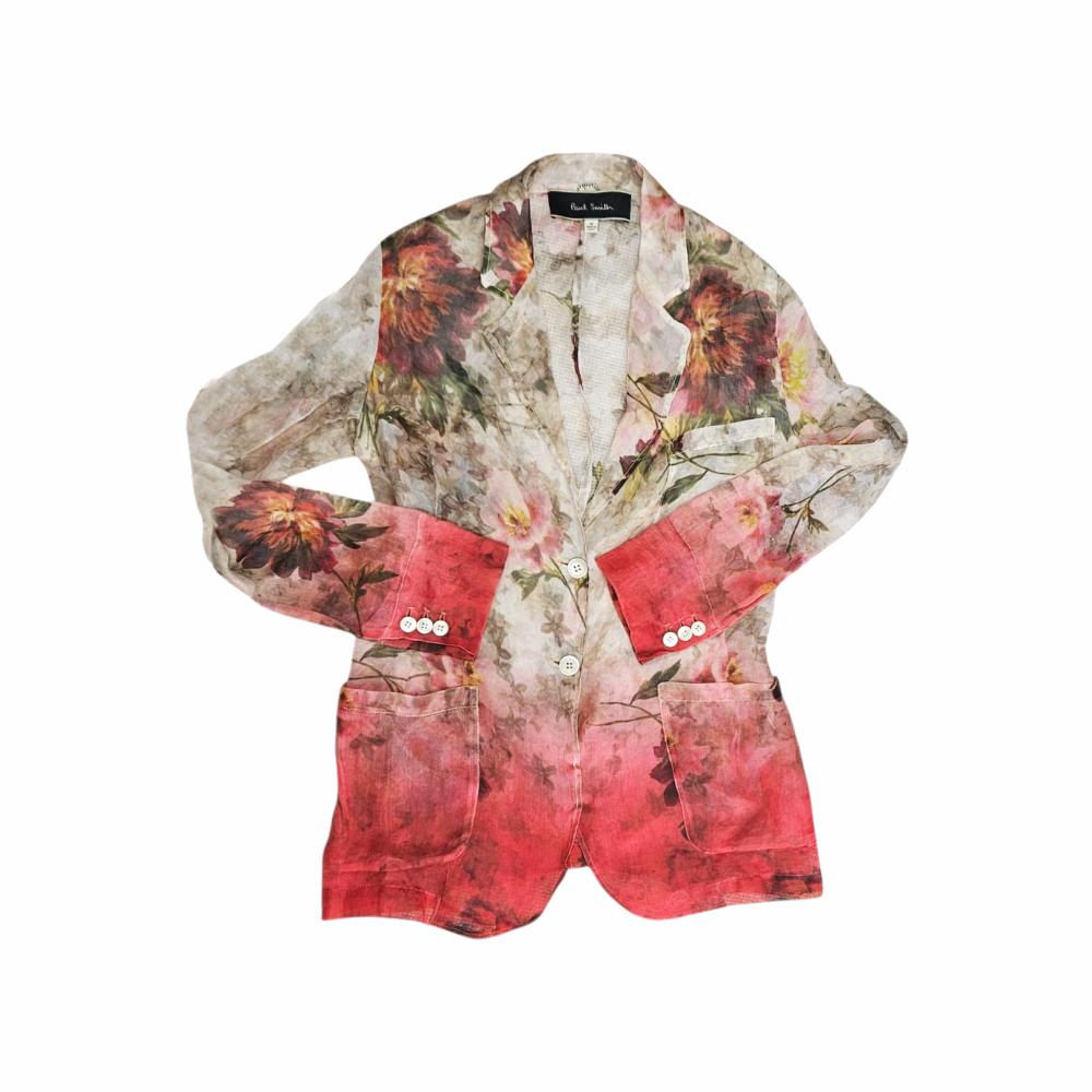 Floral Print Silk Organza Blazer - Paul Smith