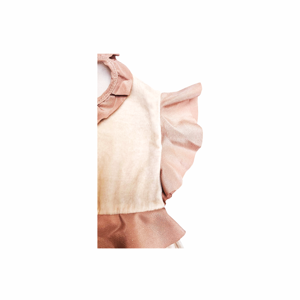 Velvet and Satin Ruffles Sleeveless Blouse - Pinko
