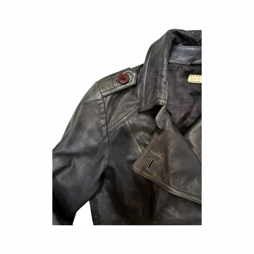 Cropped Leather Trench Coat - Pins and Needles - Re:Velvet