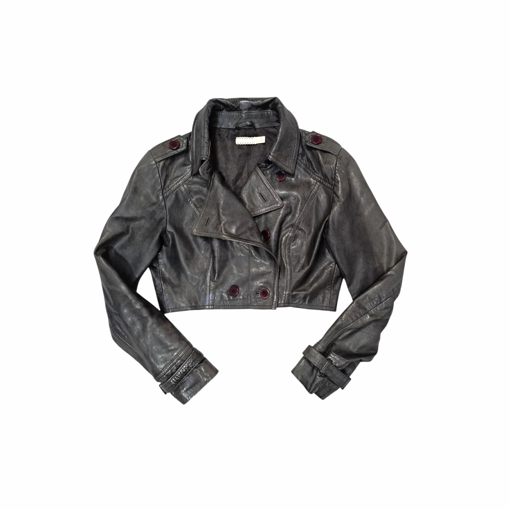 Cropped Leather Trench Coat - Pins and Needles - Re:Velvet