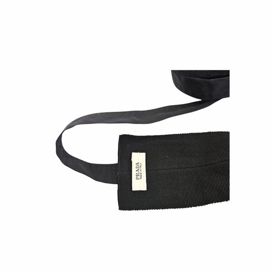 Embellished Gros Grain Cotton Ribbon Obi Belt - Prada