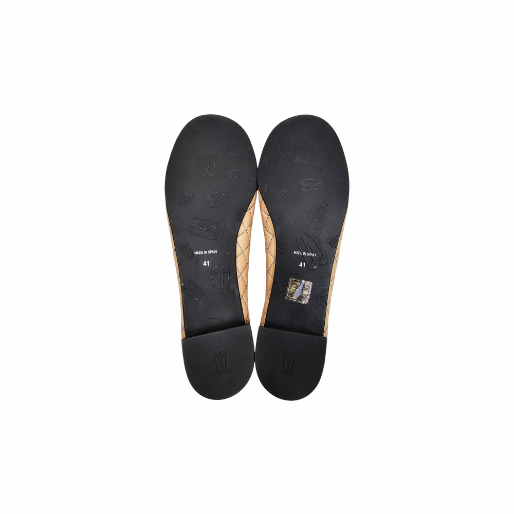 Low Heels Quilted Dual Colour Ballerina Flats "Tostado" - Pretty Ballerina