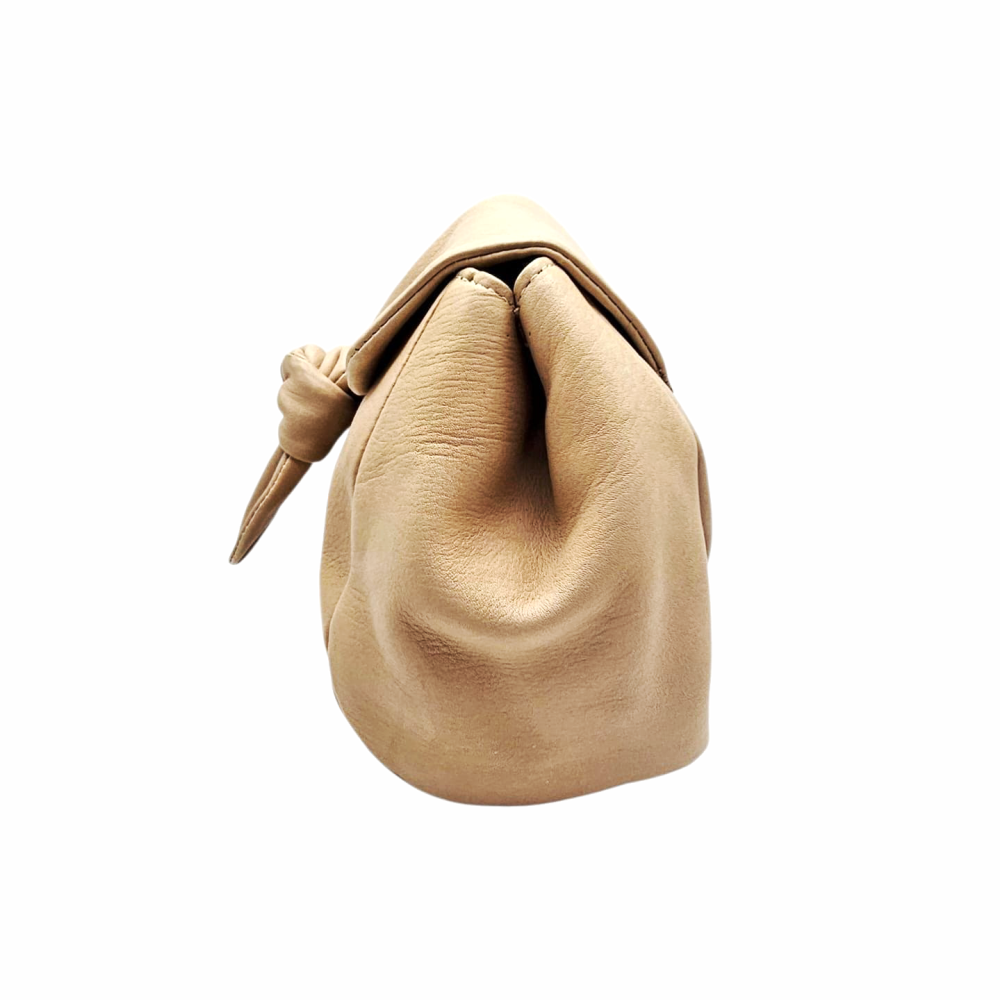 Leather Knot Clutch Bag - Pura López