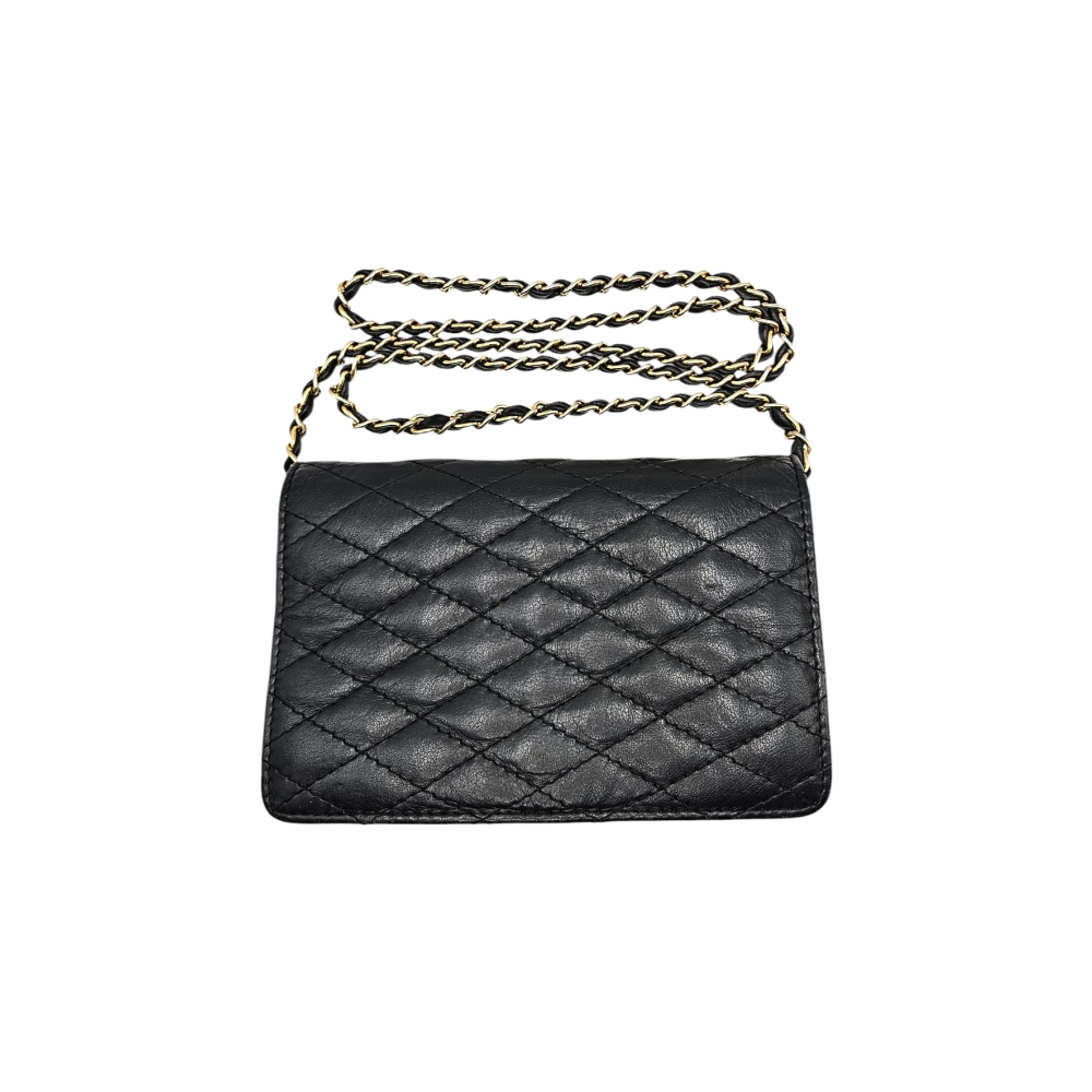 Vintage Quilted Lambskin Leather Flap Shoulder Bag