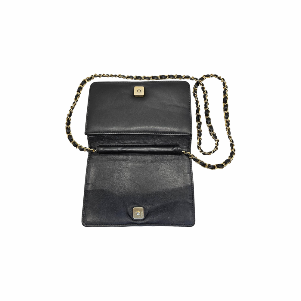 Vintage Quilted Lambskin Leather Flap Shoulder Bag
