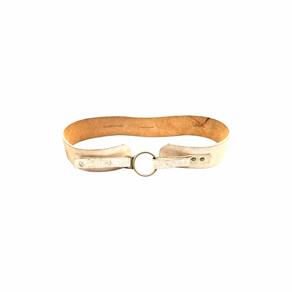 Loop & Snap Buckle Leather Belt - Ralph Lauren