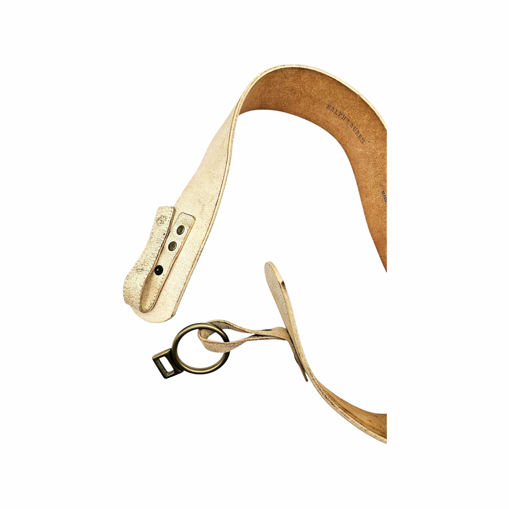 Loop & Snap Buckle Leather Belt - Ralph Lauren