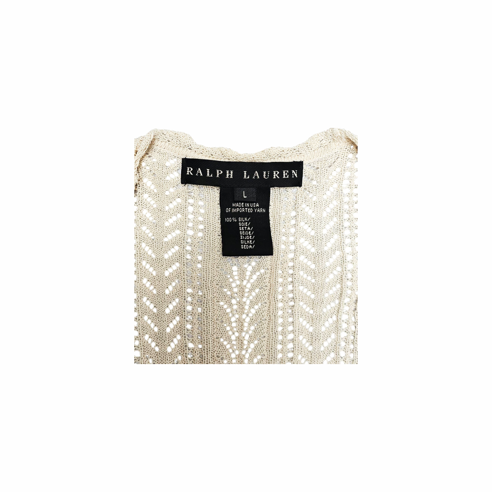 Silk Crochet Knit Cardigan - Ralph Lauren