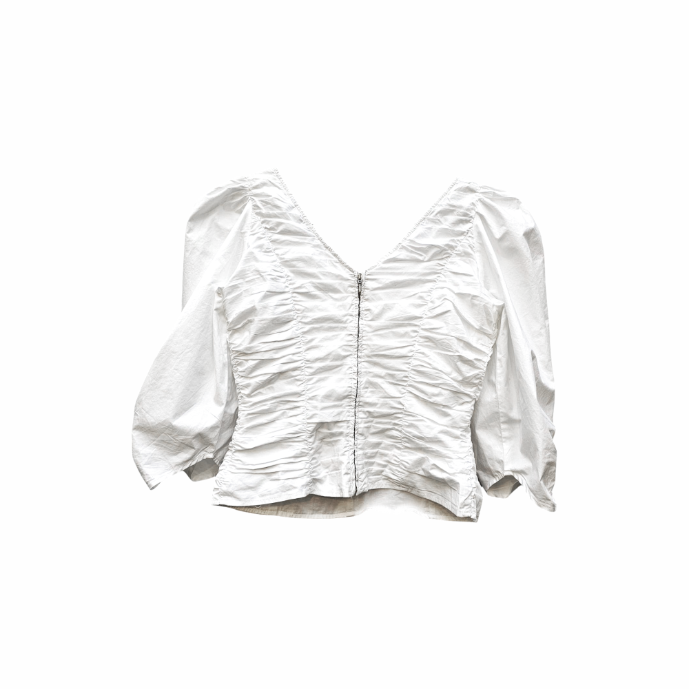 Romantic Roses Ruched Poplin Blouse - & Other Stories Atelier Paris - Re:Velvet