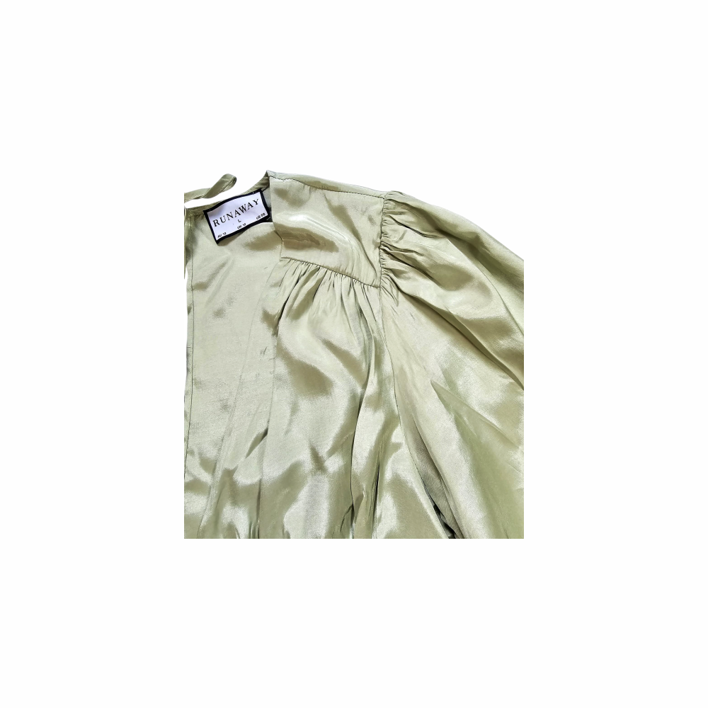 Puff Sleeves Cropped Top - Runaway