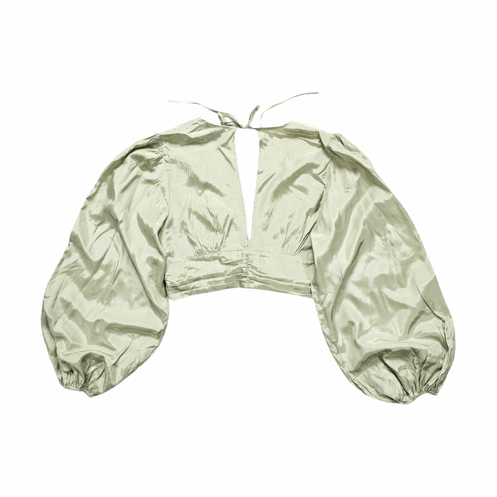 Puff Sleeves Cropped Top - Runaway