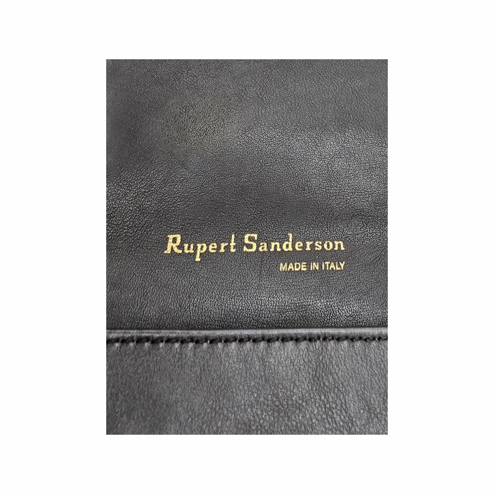 ‘Clio’ Leather Clutch Bag with Brass Bar - Rupert Sanderson
