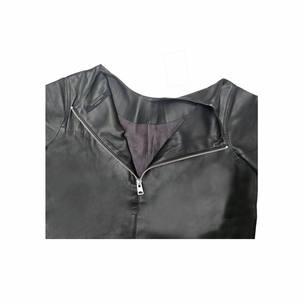 Short Sleeves Leather Top - ALL SAINTS - Re:Velvet