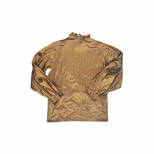 Late 1970s Silk Blouse with Ruffled Details - Saint George