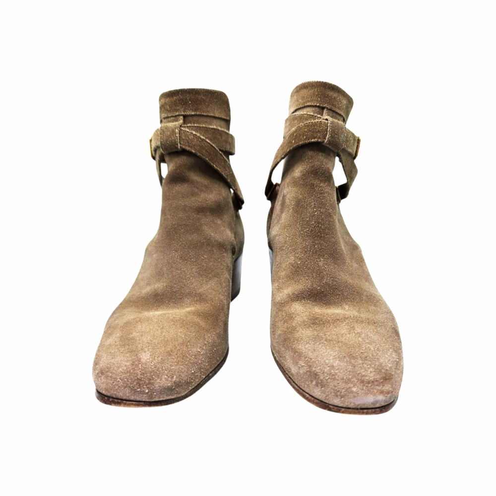 Jodhpur Suede Ankle Boots " Blake" in "New Sigaro" - Saint Laurent by Hedi Slimane