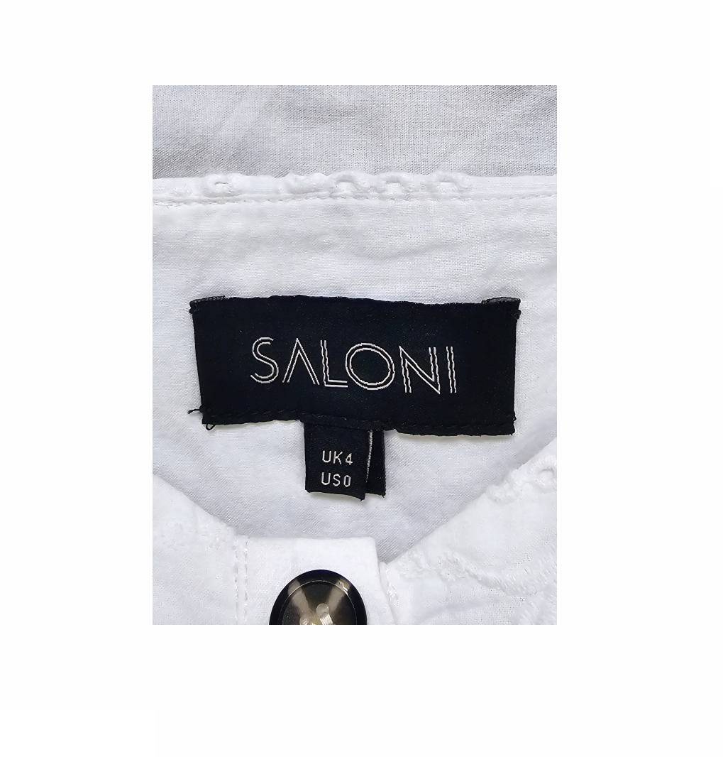 Broderie Anglaise Buttoned up Midi Dress - Saloni
