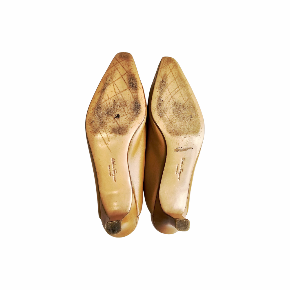 Kitten Heels Dual Leather and Python Tip - Salvatore Ferragamo - Re:Velvet