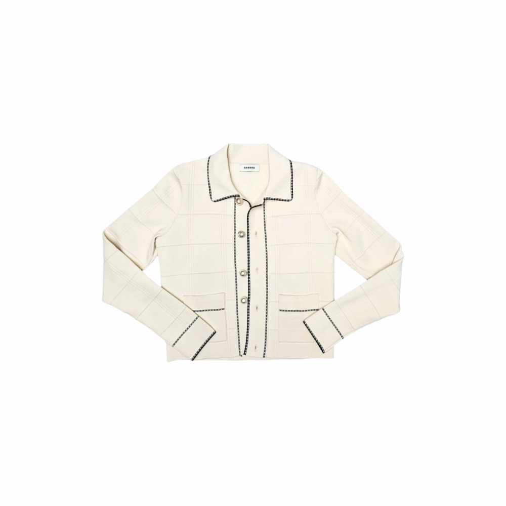 Shirt Style Knitted Cardigan - Sandro